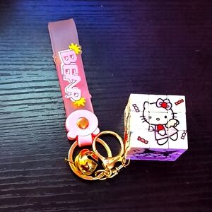 Hello Kitty rubics cube keychain
